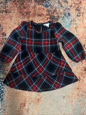 Draper James LIKE NEW Red, Green, & Black Plaid Girls' Dress